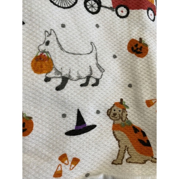 Storehouse Kitchen Hand Fall Harvest Towel Set Dog Towels 4 Towels Halloween New - Picture 4 of 5